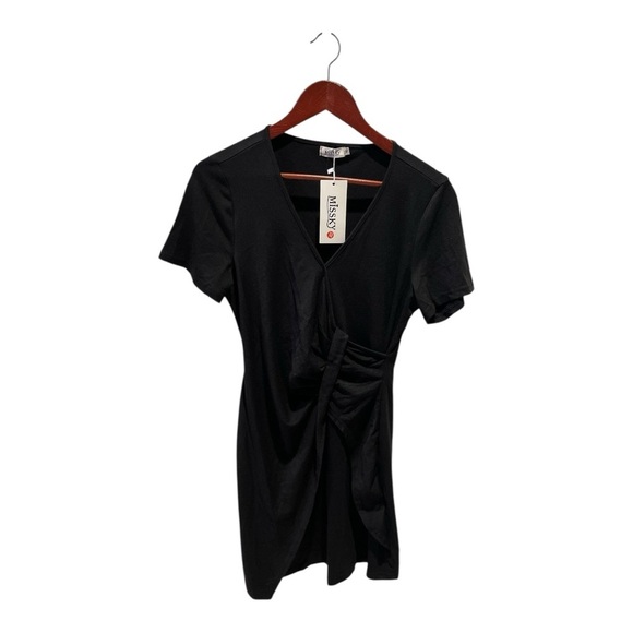 Black MiSSKY Wrap Dress Size: Medium - Picture 1 of 8
